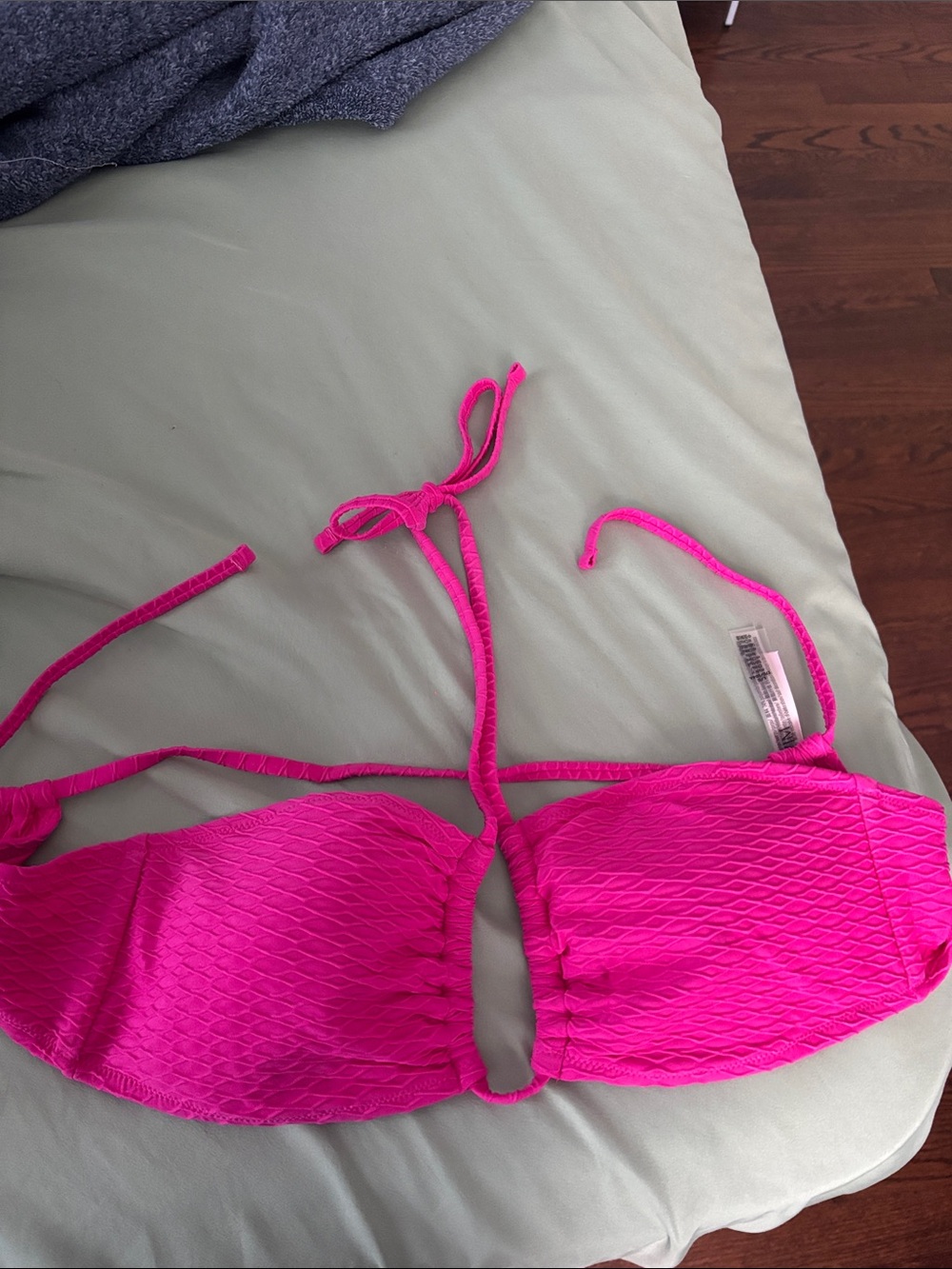 Victoria's Secret Hot Pink Textured Bikini Top